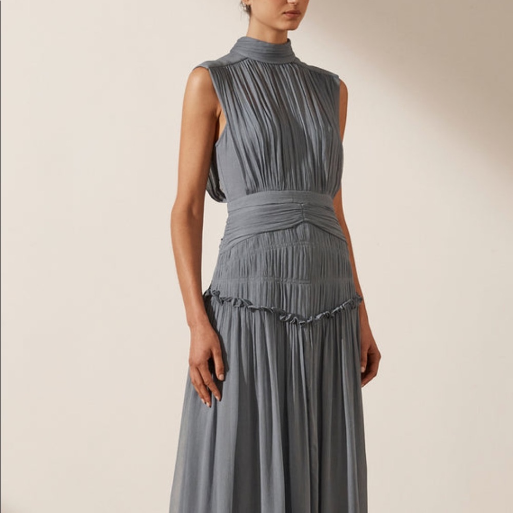 Kayla High Neck Midi Dress